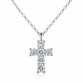 Moissanite cross in 925 Sterling Silver