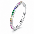 Colourful band in 925 Sterling Silver