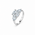 Moissanite Solitaire Ring in 925 sterling silver