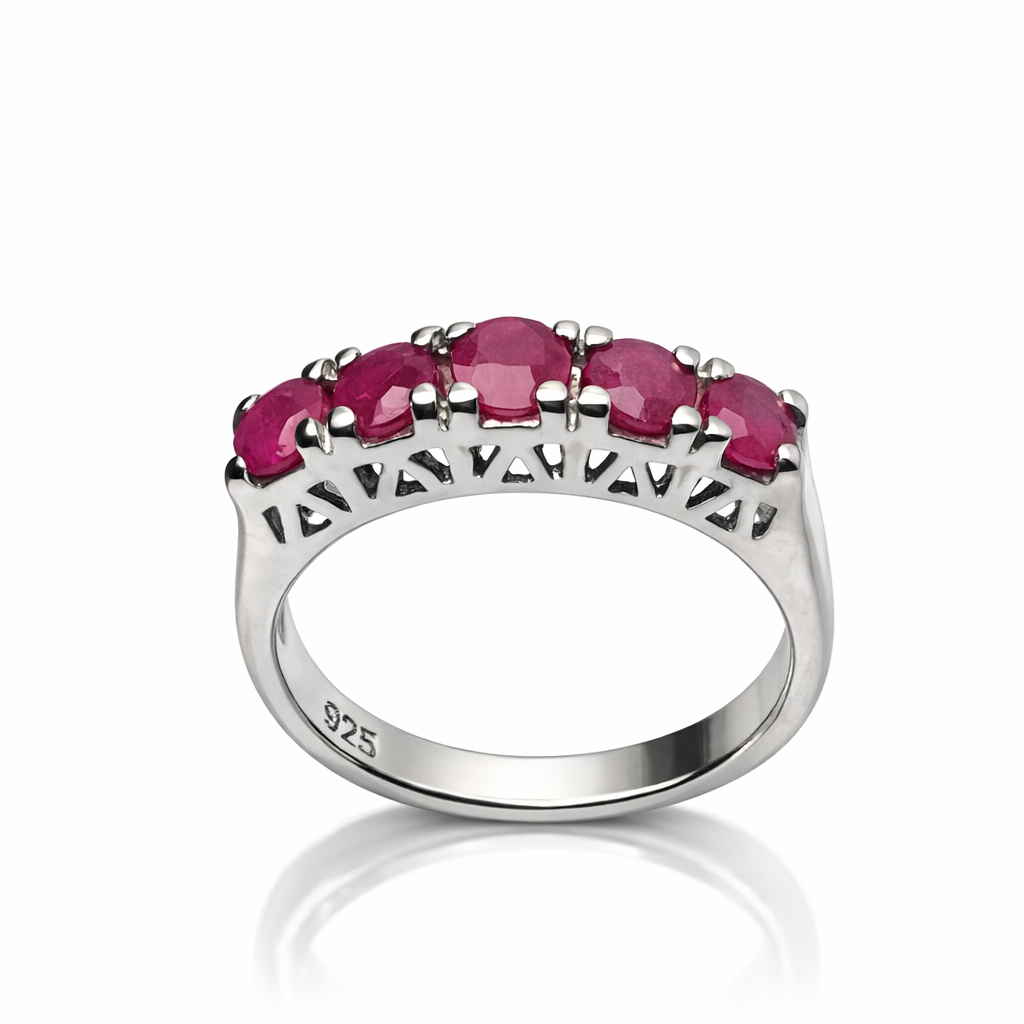 Sterling Silver Ruby Ring