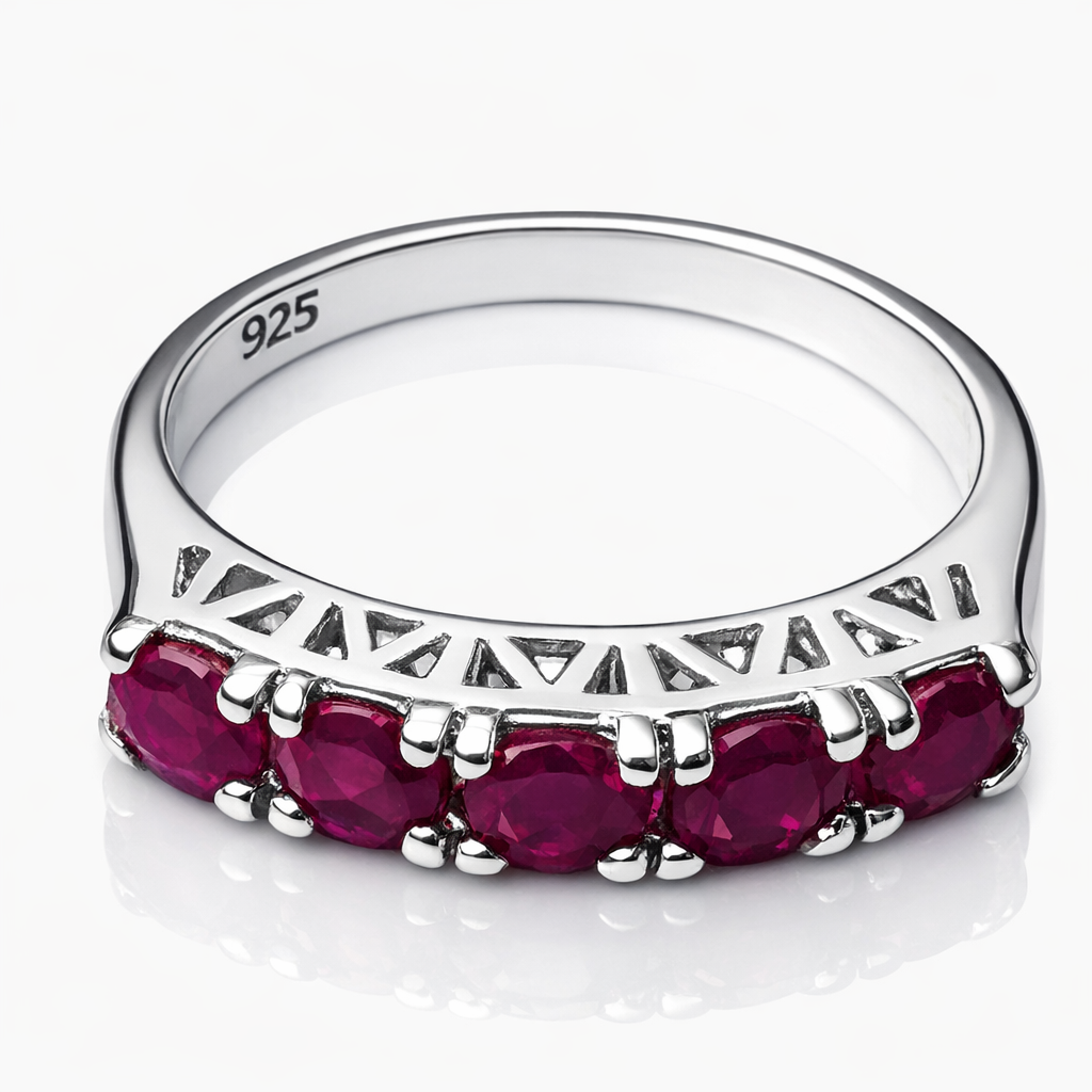 Sterling Silver Ruby Ring