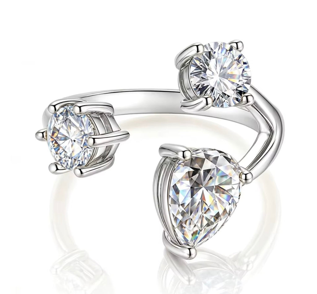 2ct Teardrop-Shaped CZ Stone  in 925 Sterling Silver