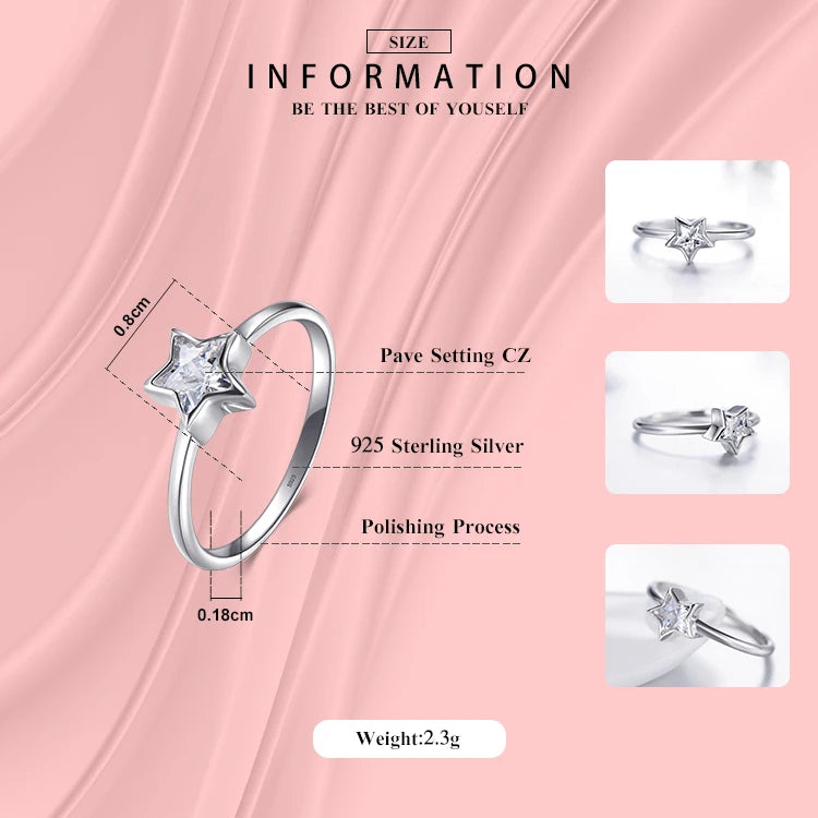 NEW Cubic Zirconia star ring.
