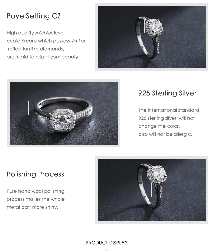 Round Clear Cubic Zirconia Engagement Rings .