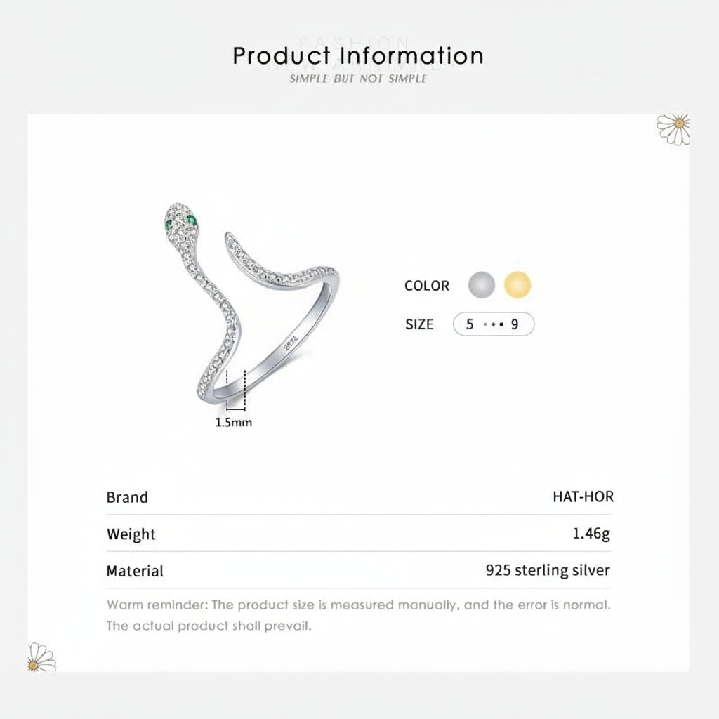 Adjustable Snake Ring.