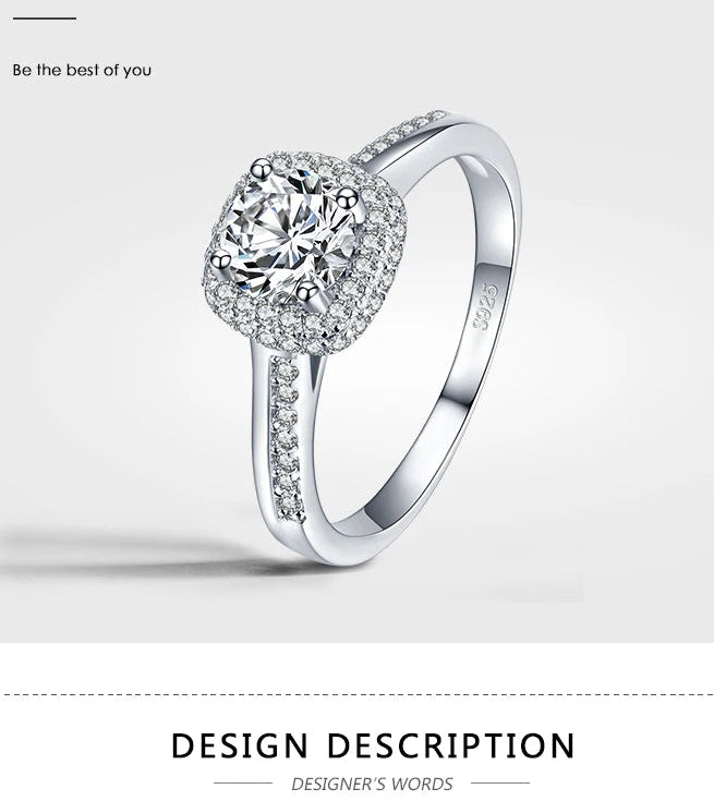 Round Clear Cubic Zirconia Engagement Rings .