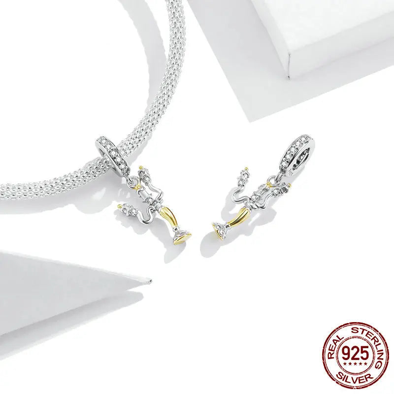 Clock Pendant Charm.