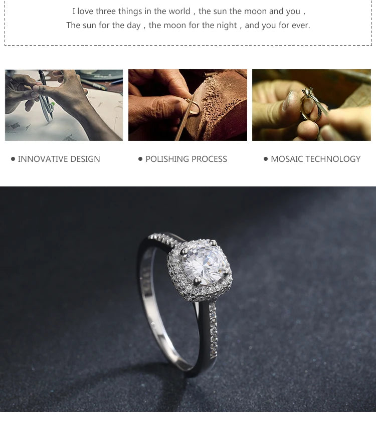 Round Clear Cubic Zirconia Engagement Rings .
