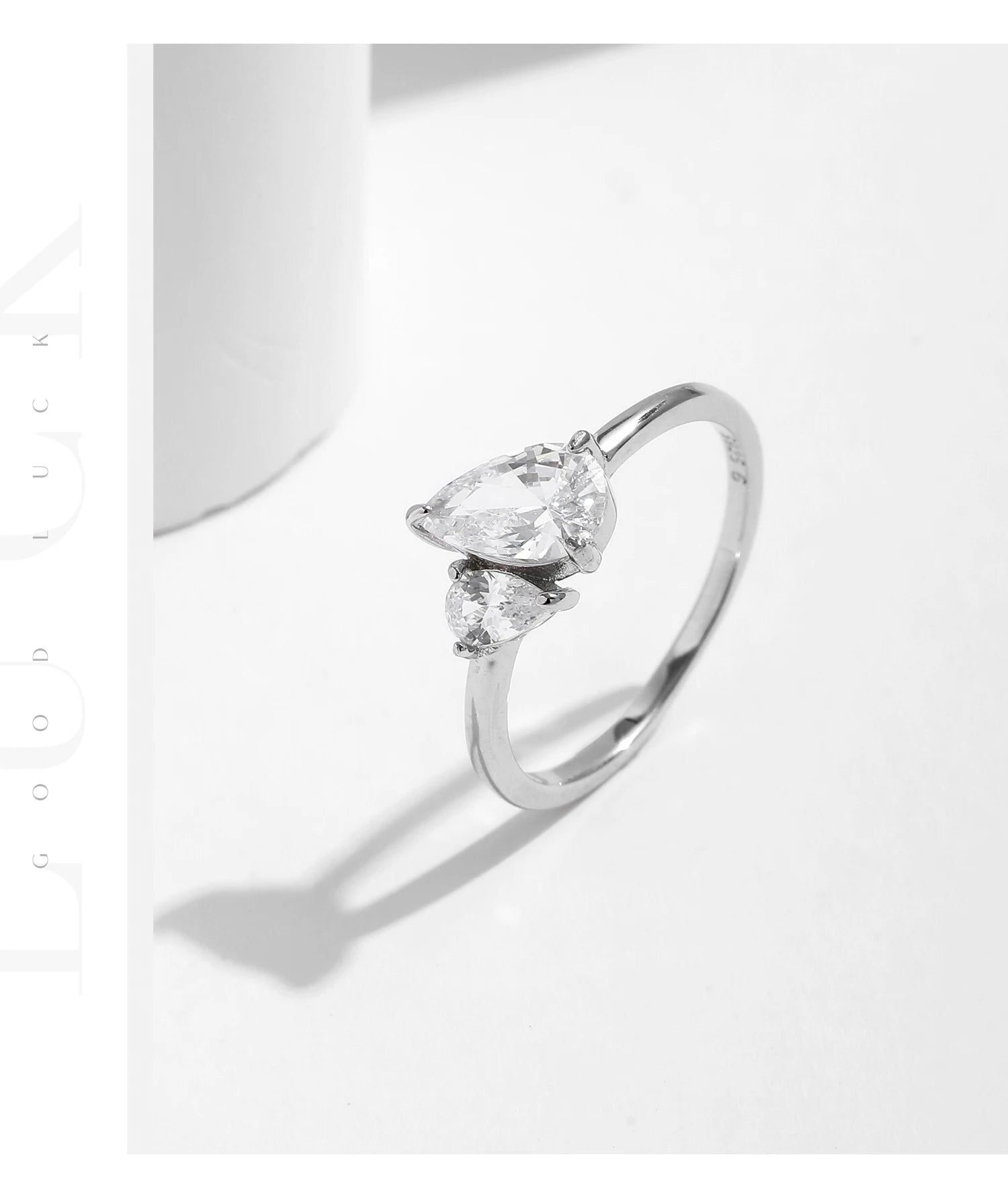 Sparkling Water drop Ring.