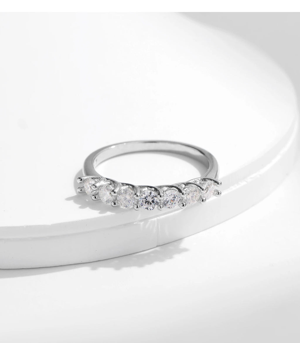Moissanite Wedding Band
