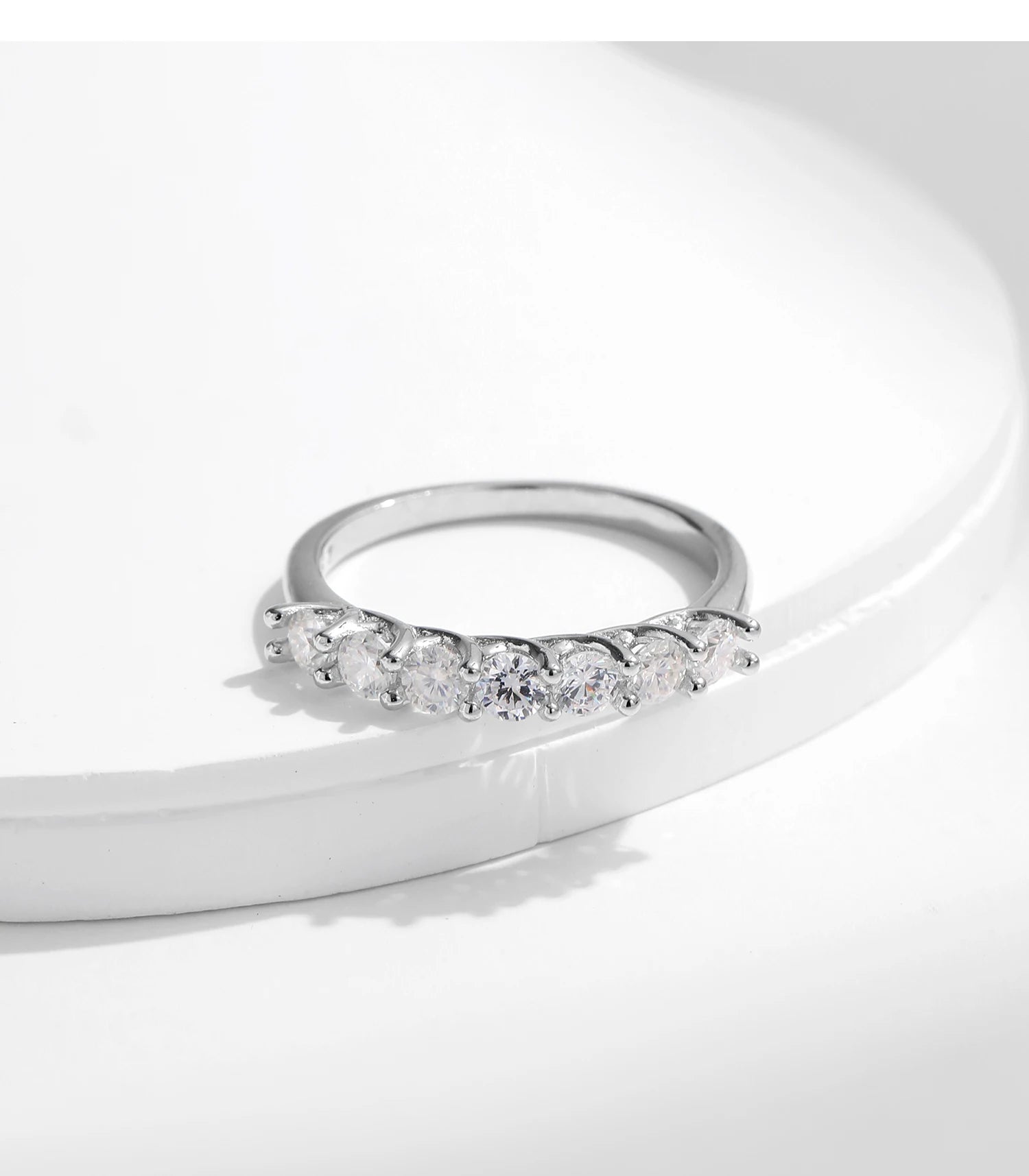 Moissanite Wedding Band