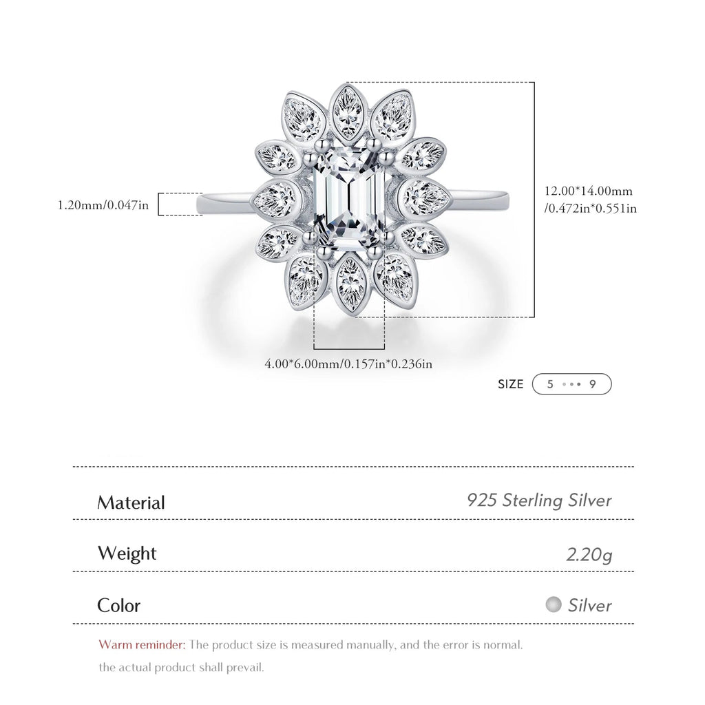Luxury Flower Cocktail Ring.