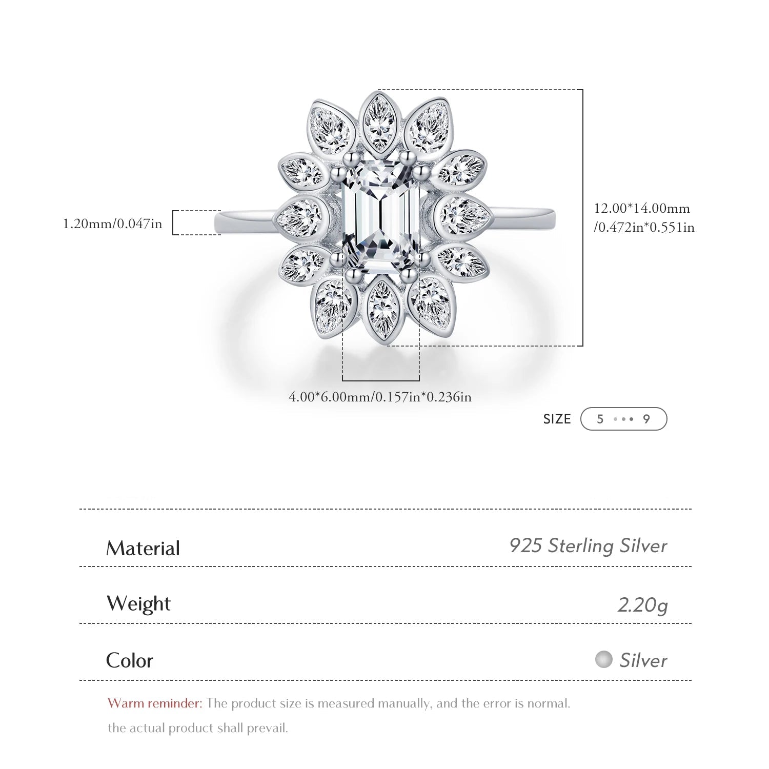 Luxury Flower Cocktail Ring.