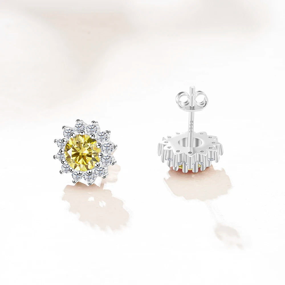 1 carat D Color Moissanite Earrings