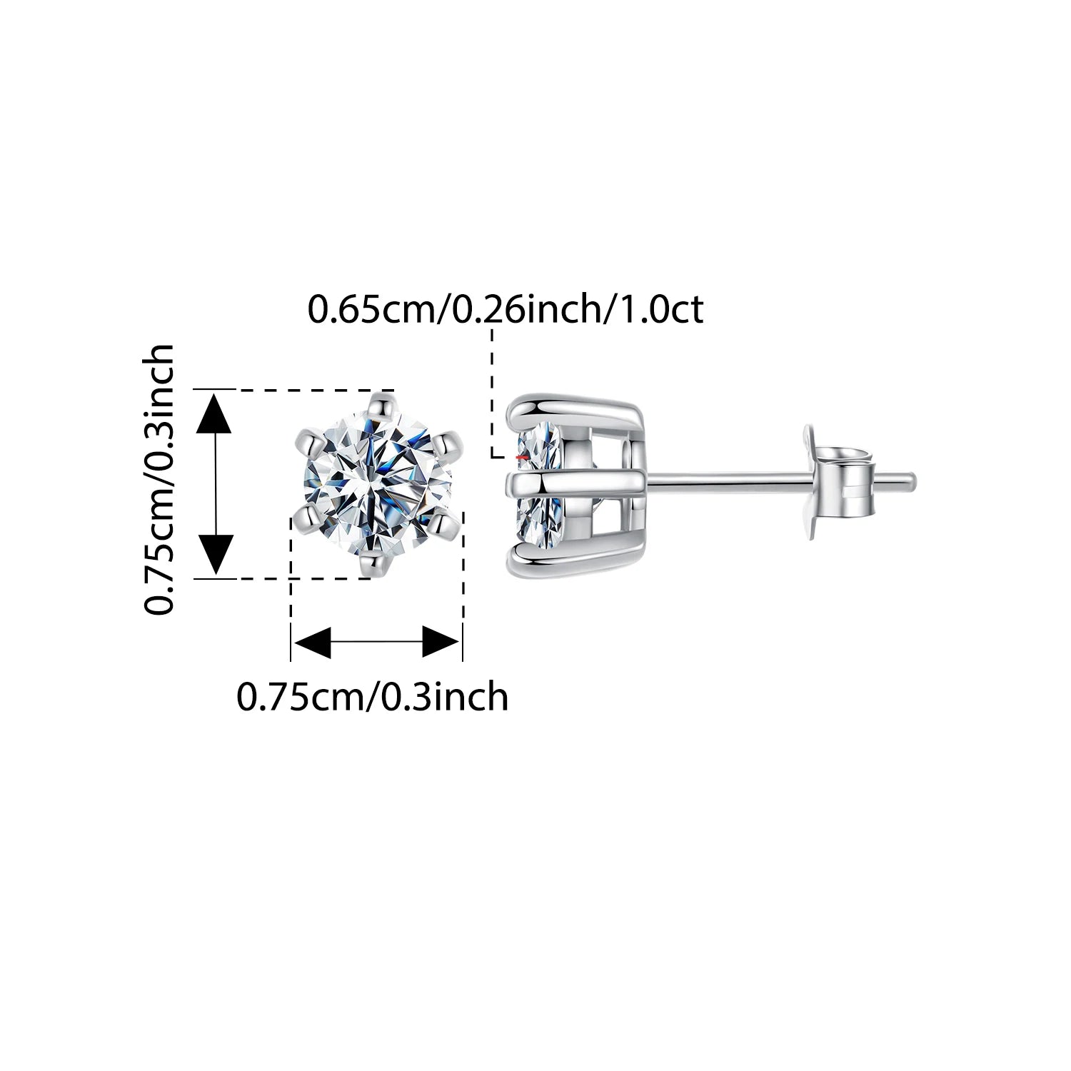 Moissanite Wedding Stud Earrings