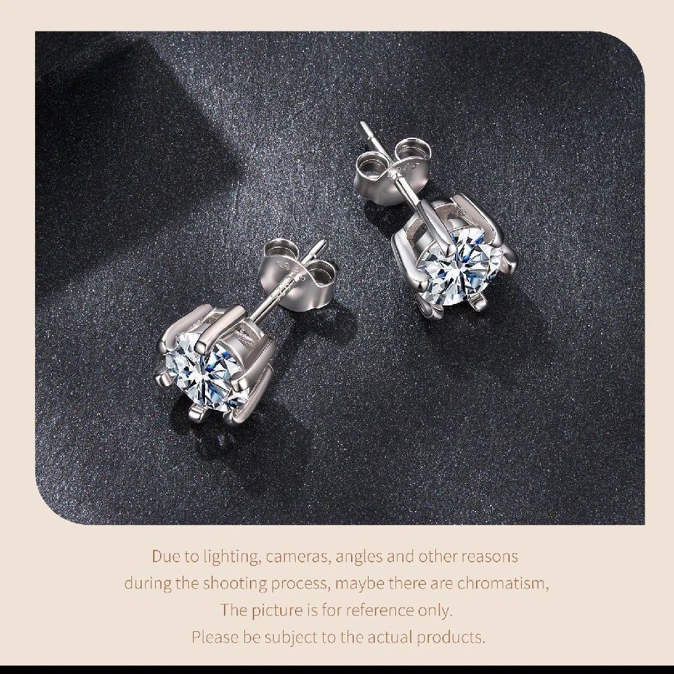 Moissanite Wedding Stud Earrings