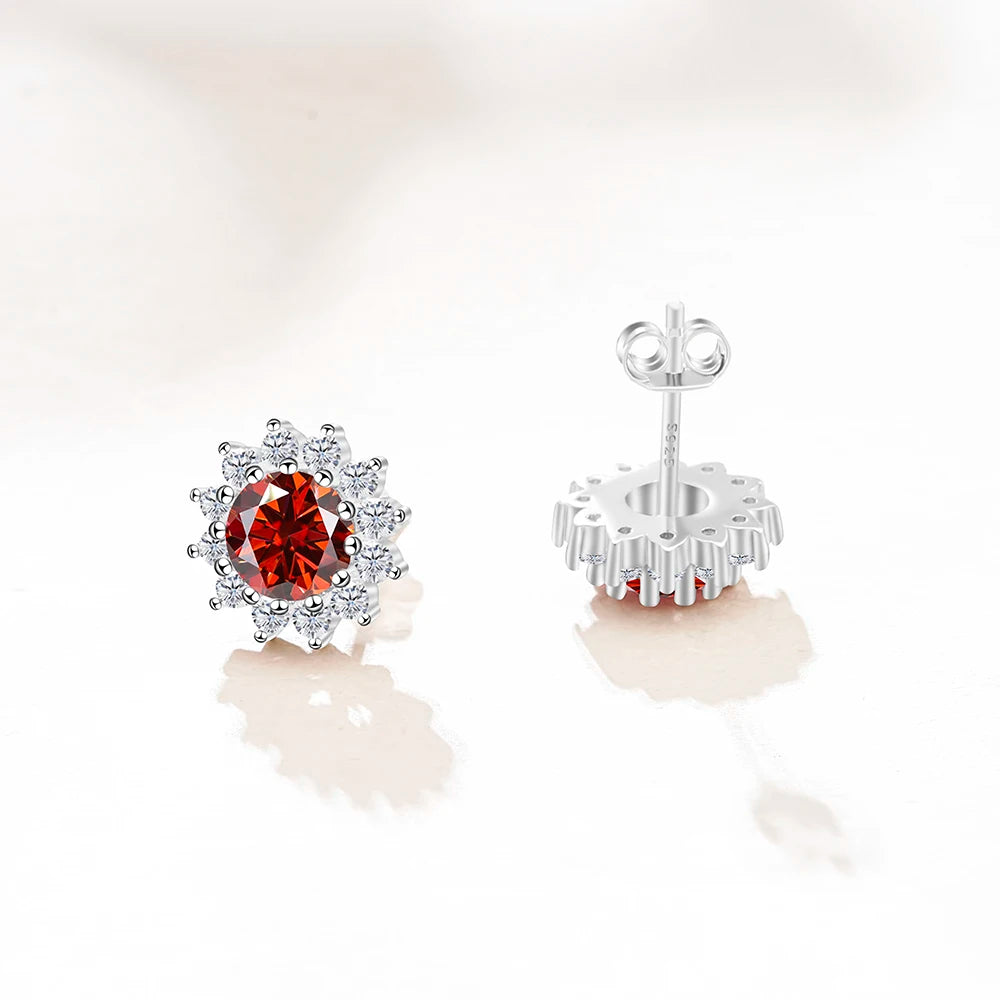 1 carat D Color Moissanite Earrings