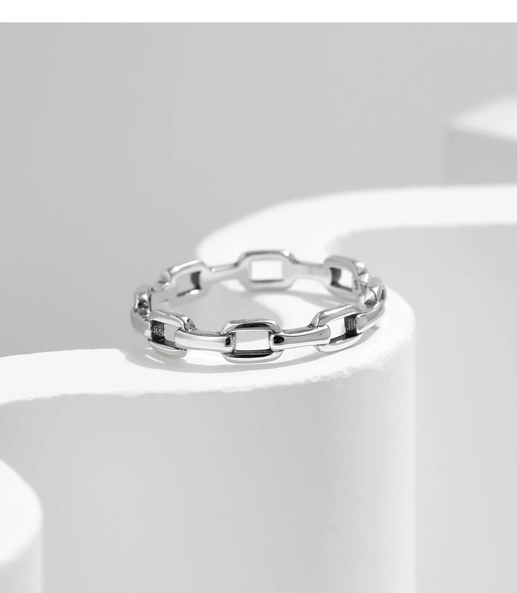 Retro Lock Eternity Bands Rings