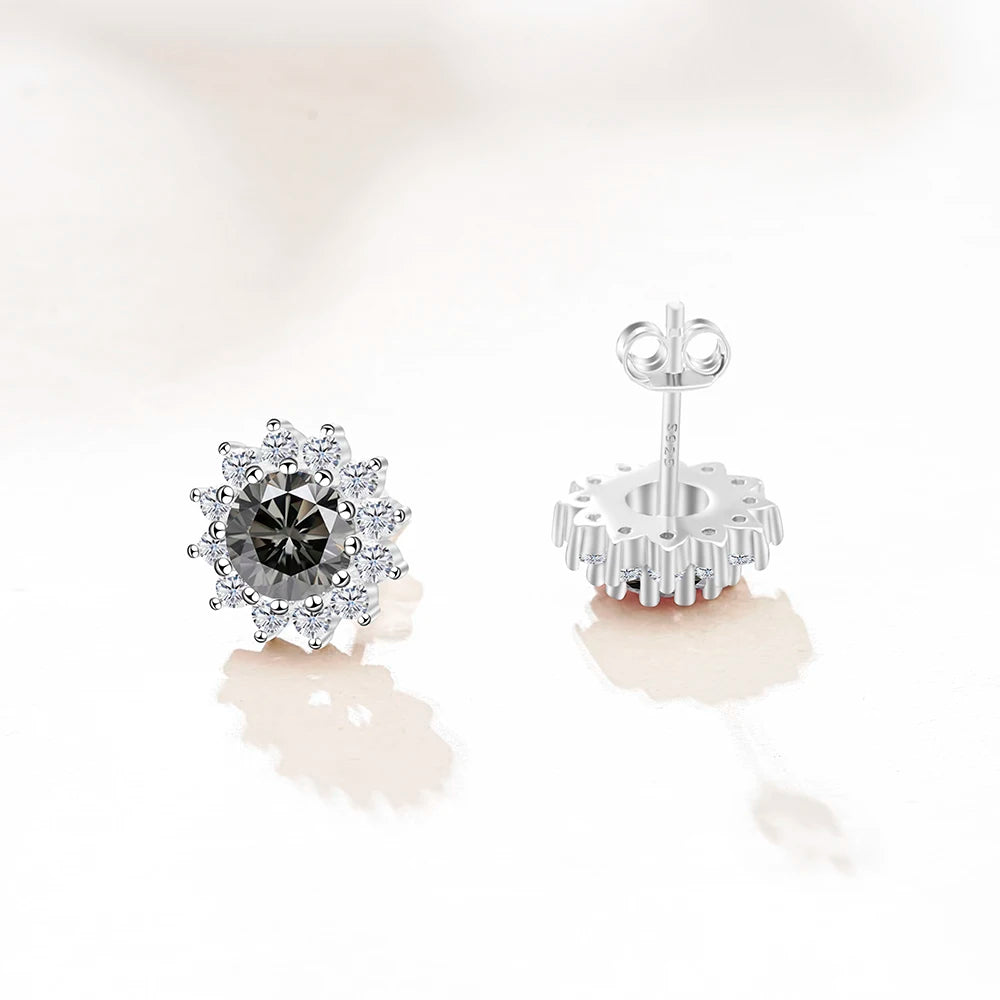 1 carat D Color Moissanite Earrings