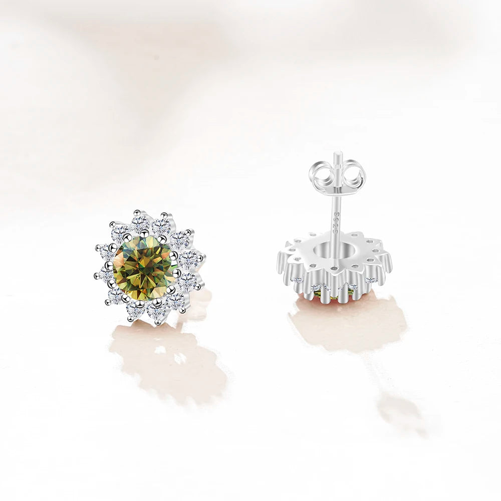 1 carat D Color Moissanite Earrings