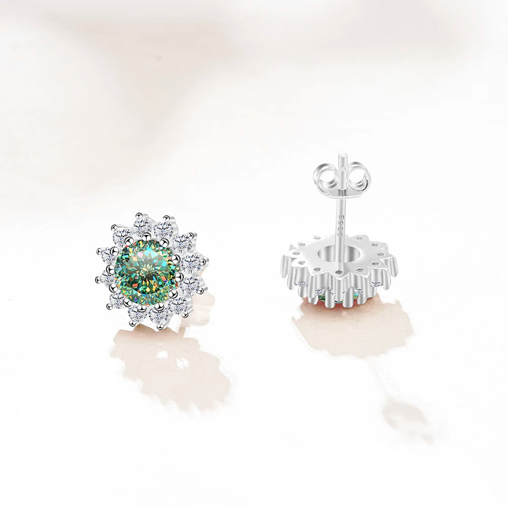 1 carat D Color Moissanite Earrings