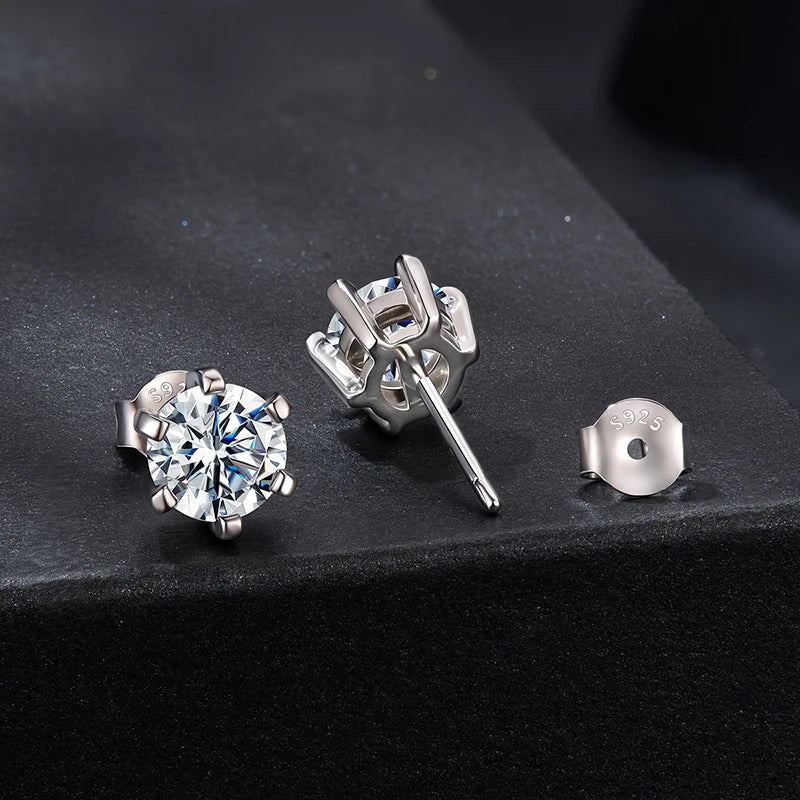 Moissanite Wedding Stud Earrings