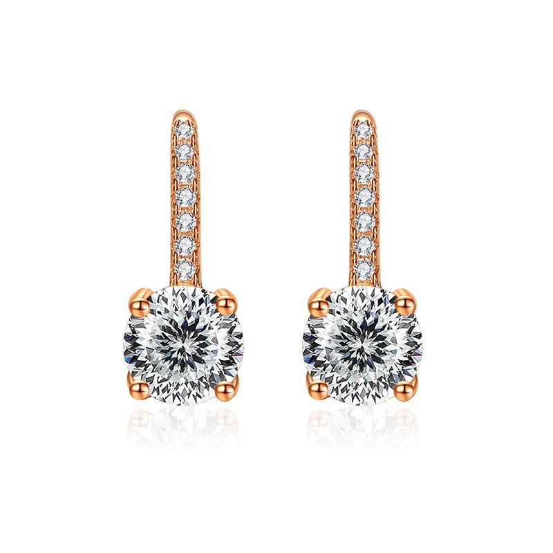 6.5MM  Moissanite Diamond Earrings