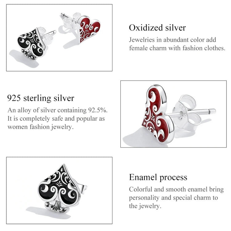 Poker Ear Studs