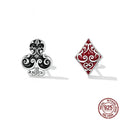 Poker Ear Studs in 925 Sterling Silver