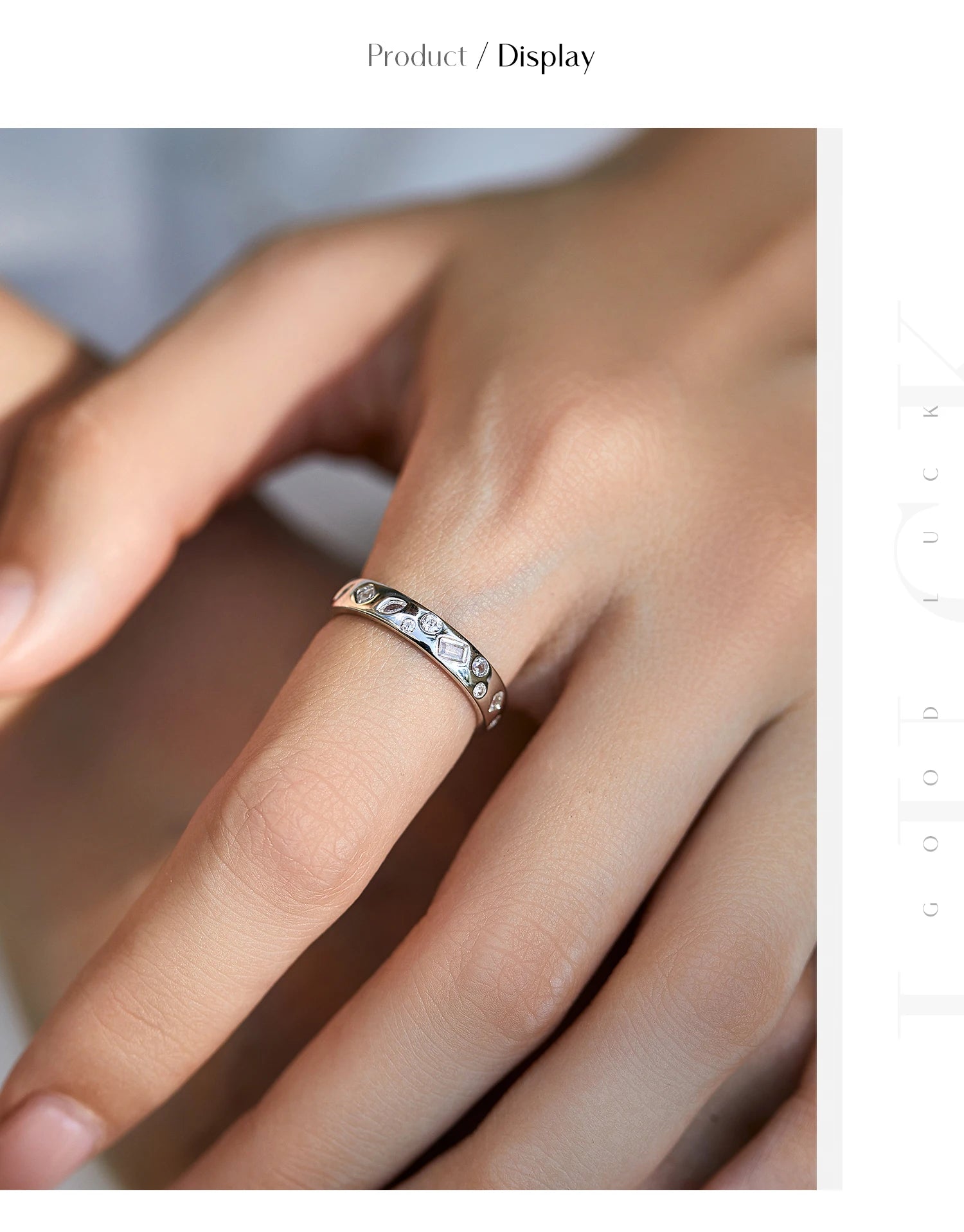 Geometric Dazzling CZ Ring.