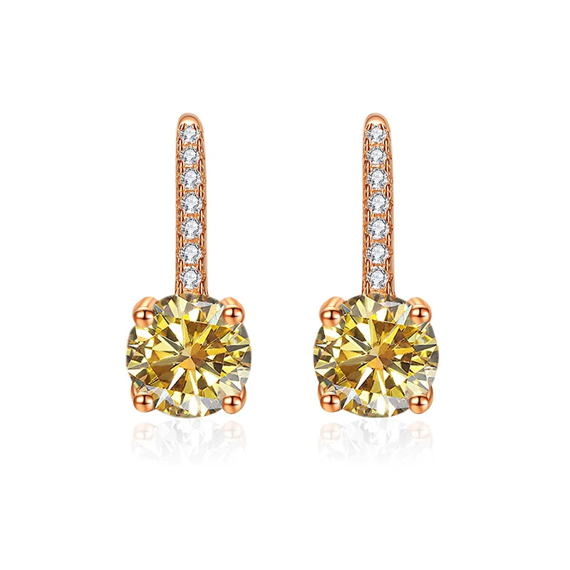 6.5MM  Moissanite Diamond Earrings