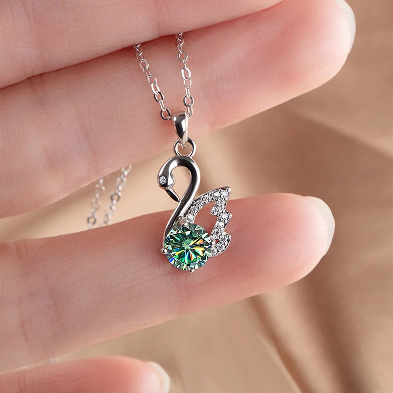 1 Carat Moissanite Necklace Pendant