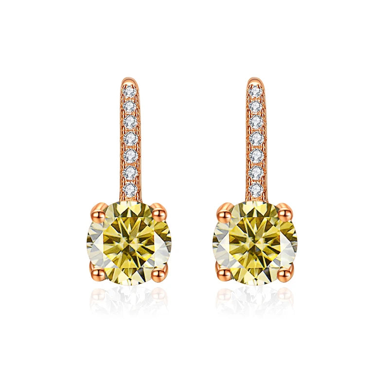 6.5MM  Moissanite Diamond Earrings
