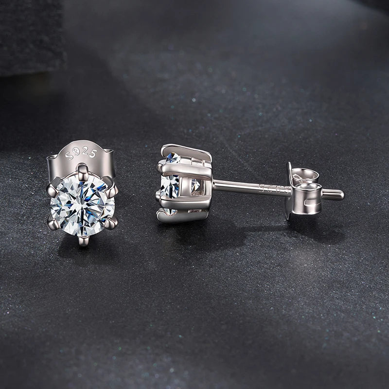 Moissanite Wedding Stud Earrings