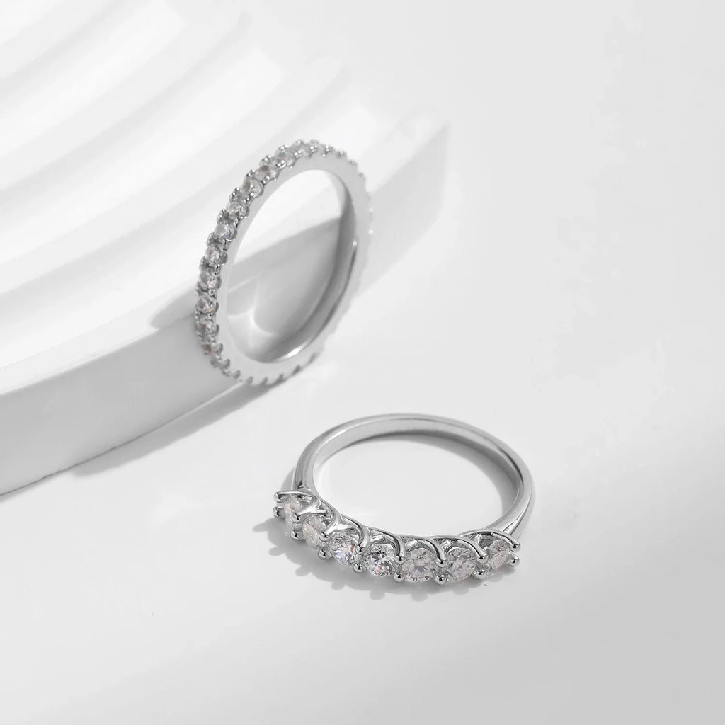 Moissanite Wedding Band