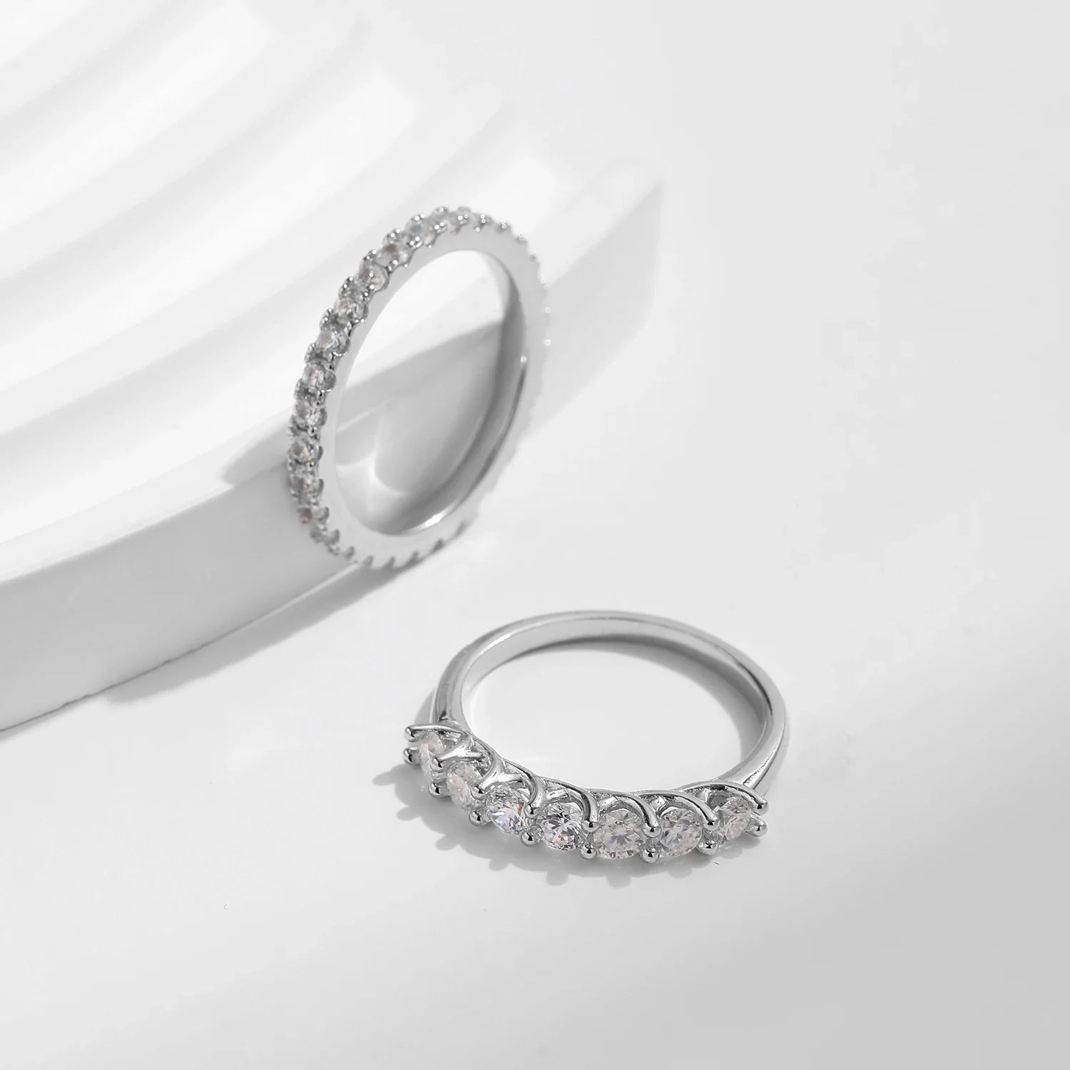 Moissanite Wedding Band