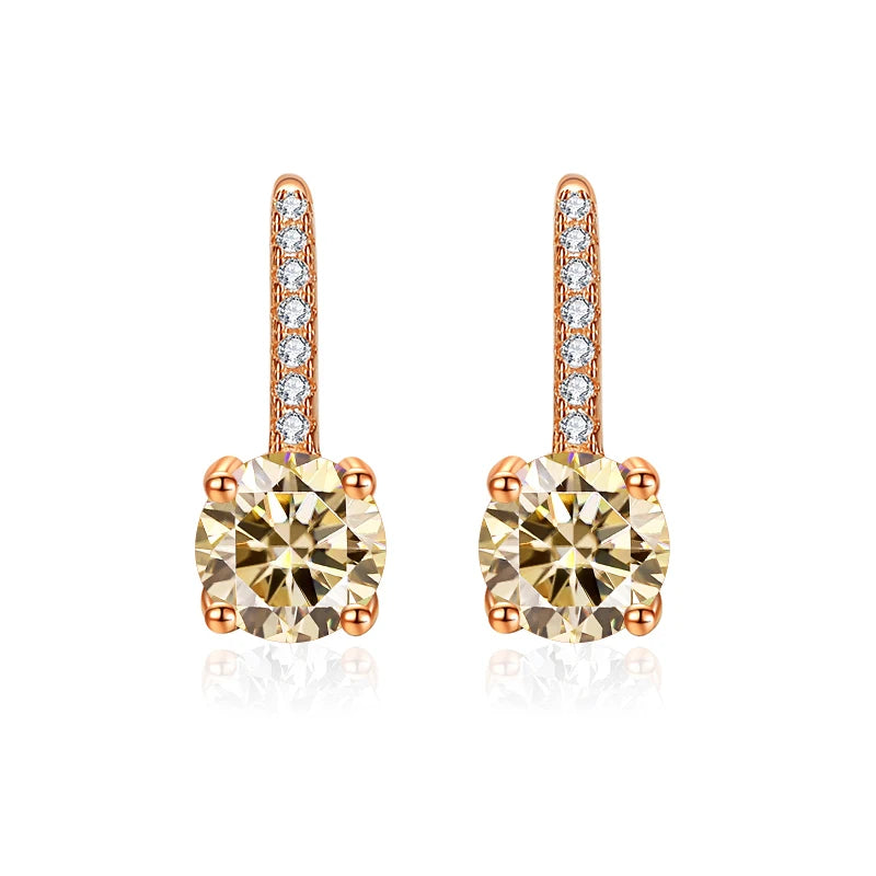 6.5MM  Moissanite Diamond Earrings