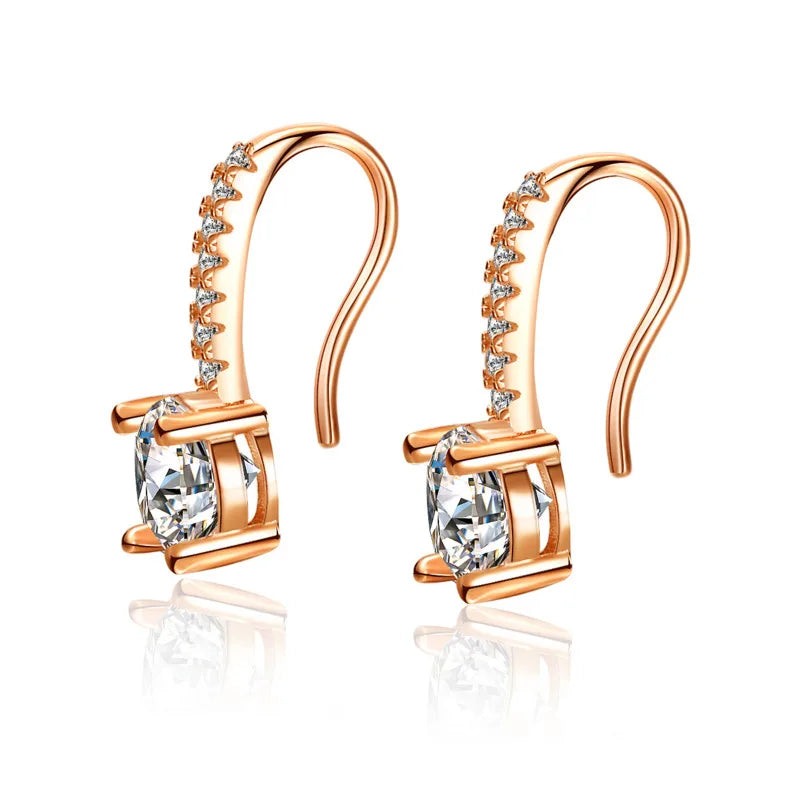 6.5MM  Moissanite Diamond Earrings