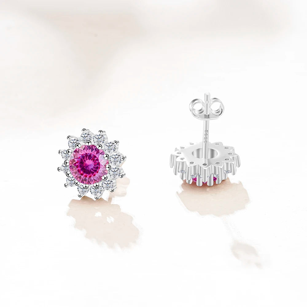 1 carat D Color Moissanite Earrings