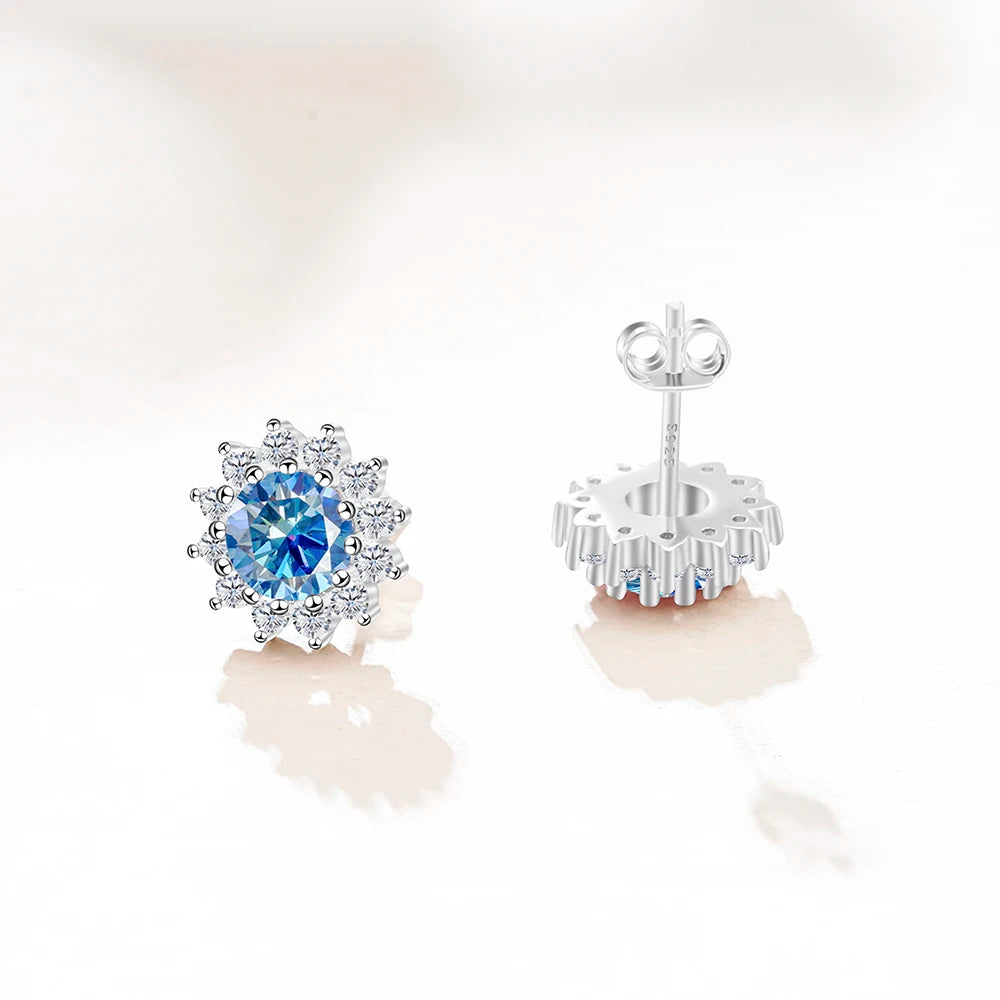 1 carat D Color Moissanite Earrings