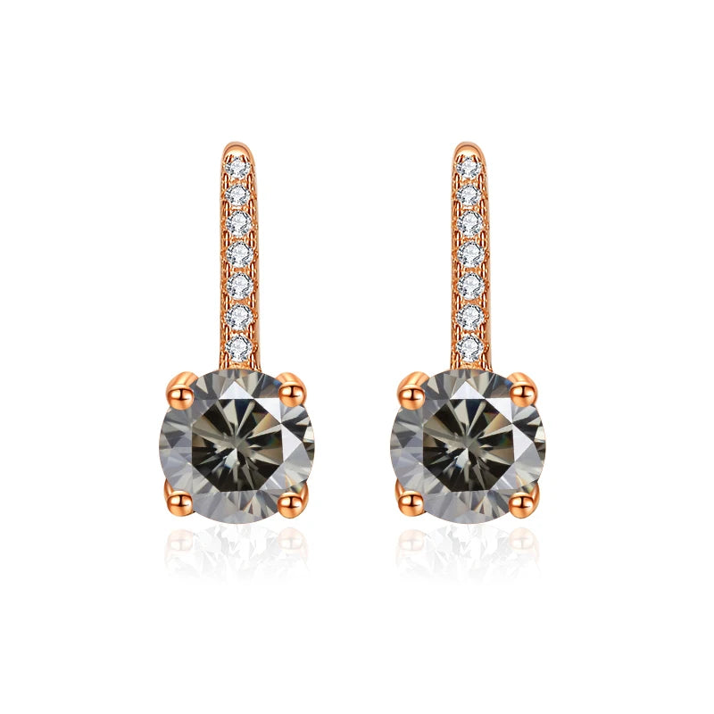 6.5MM  Moissanite Diamond Earrings