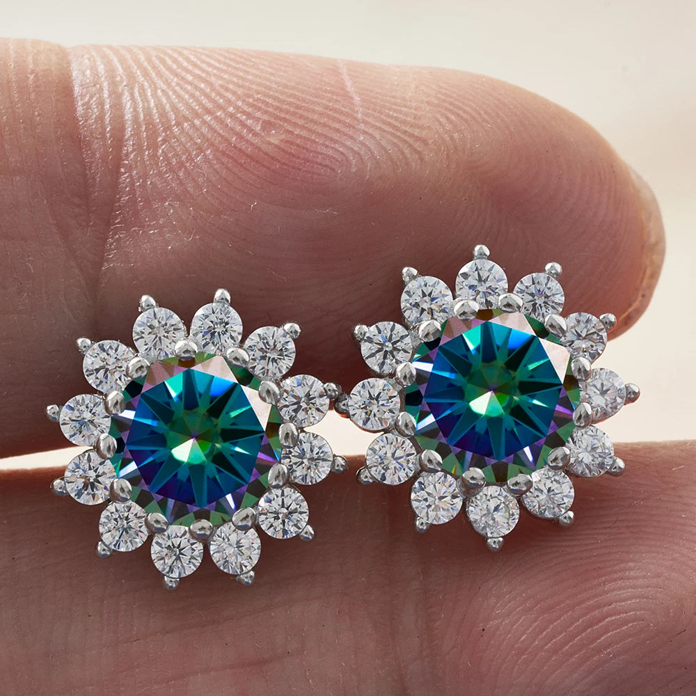 1 carat D Color Moissanite Earrings