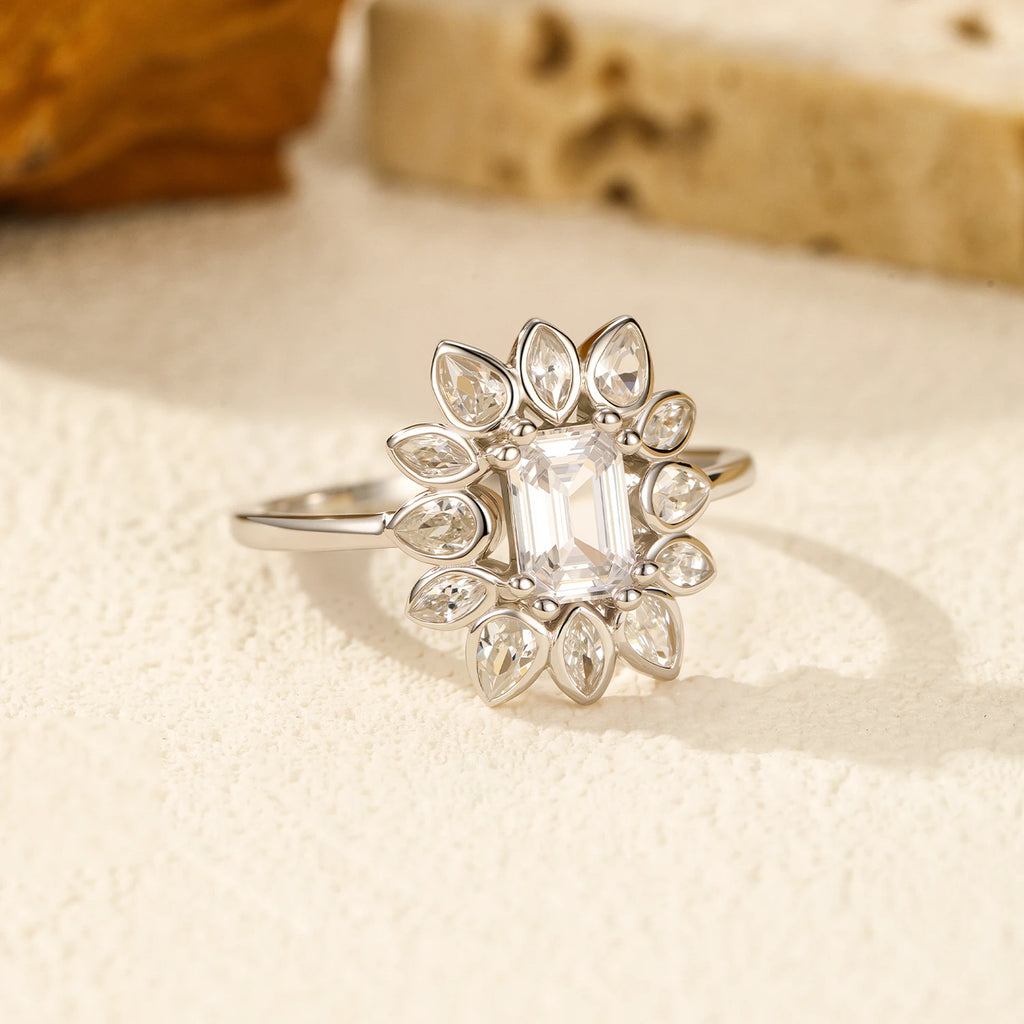 Luxury Flower Cocktail Ring.