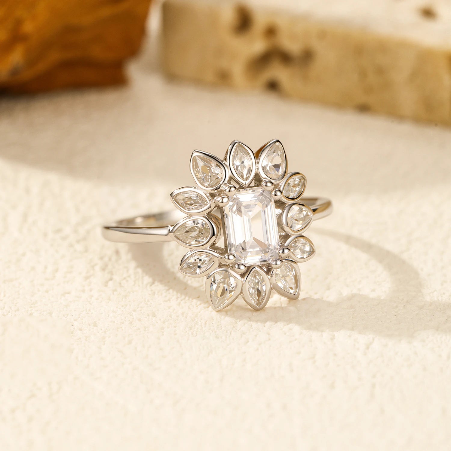 Luxury Flower Cocktail Ring.