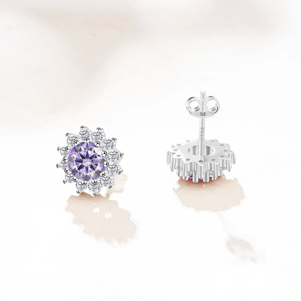 1 carat D Color Moissanite Earrings