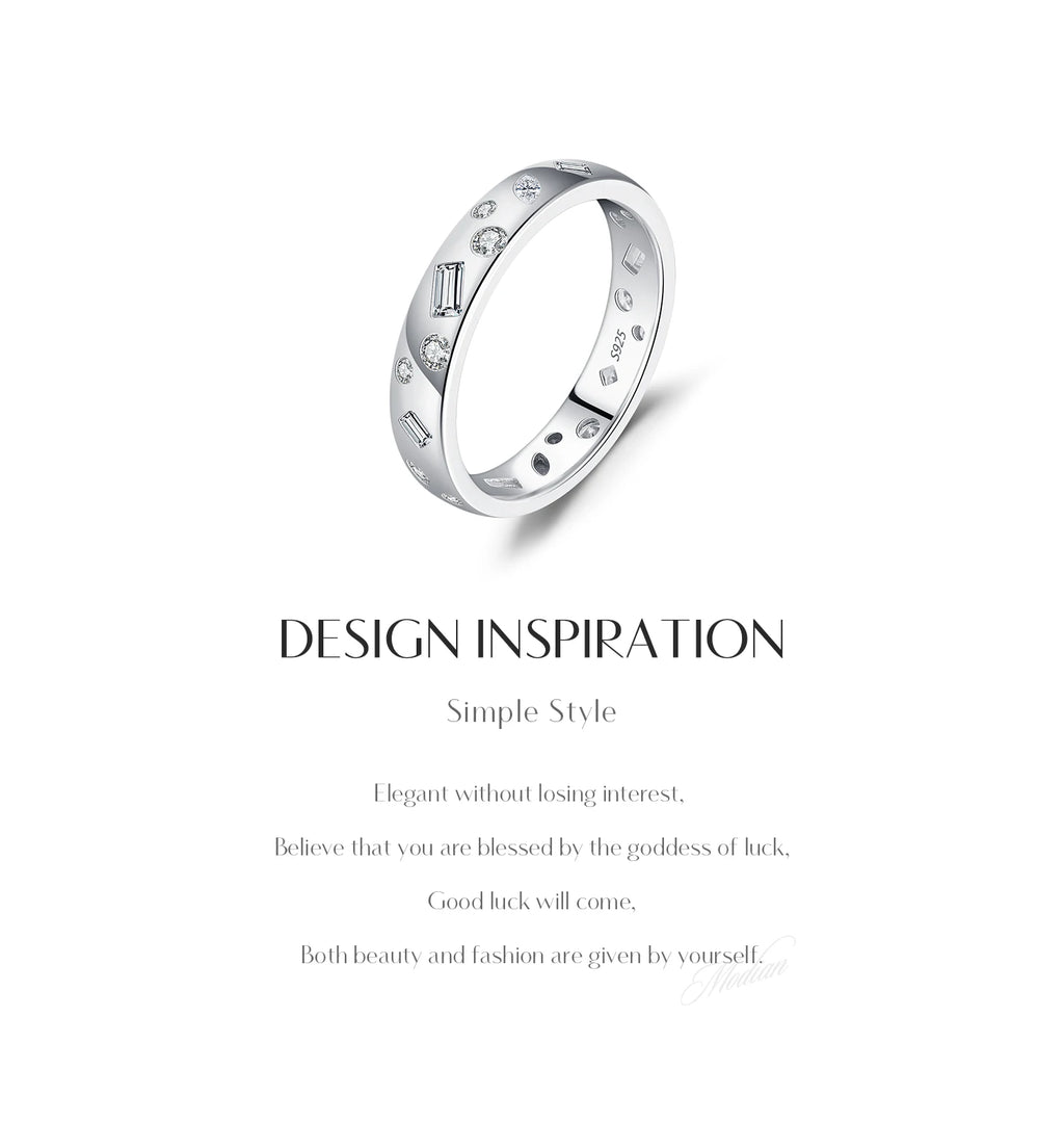 Geometric Dazzling CZ Ring.