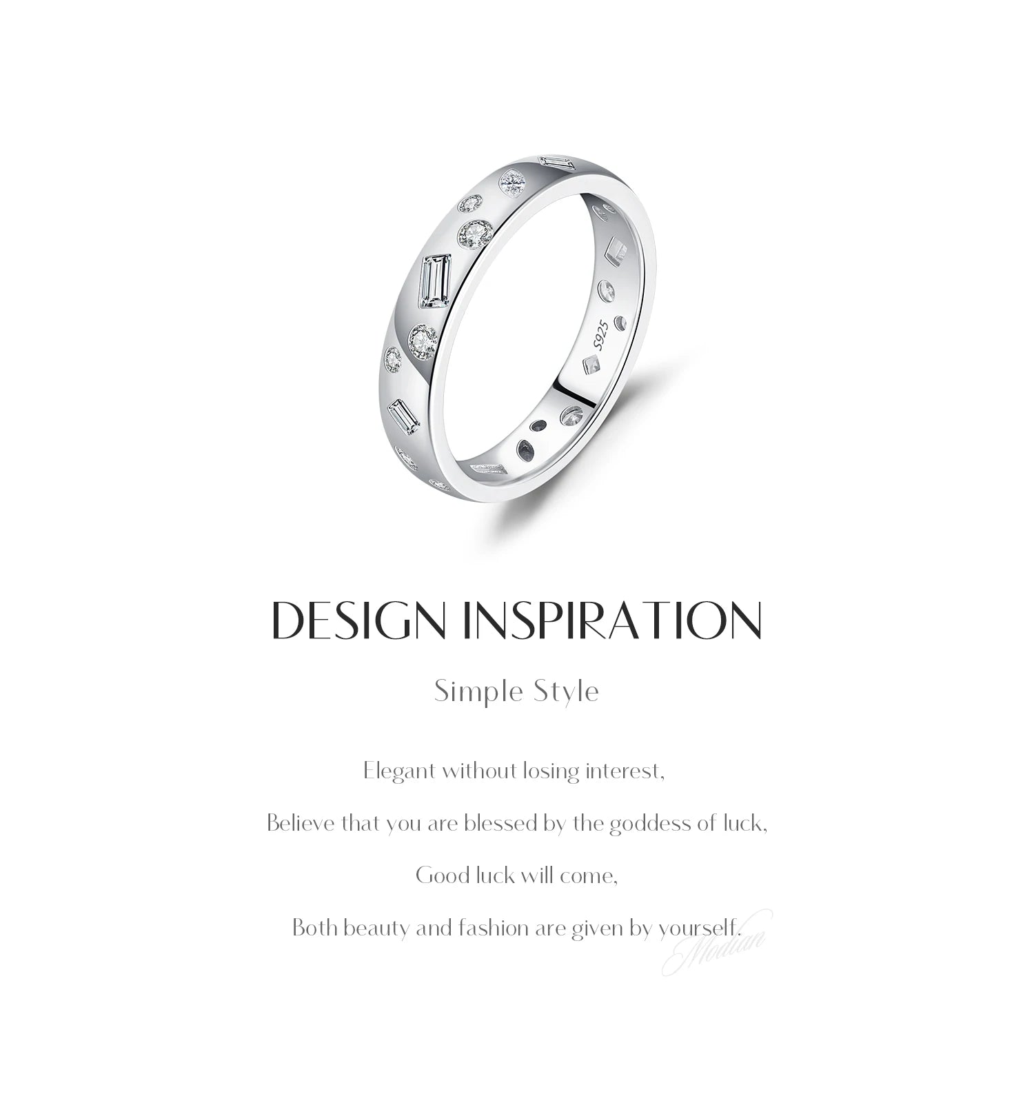 Geometric Dazzling CZ Ring.