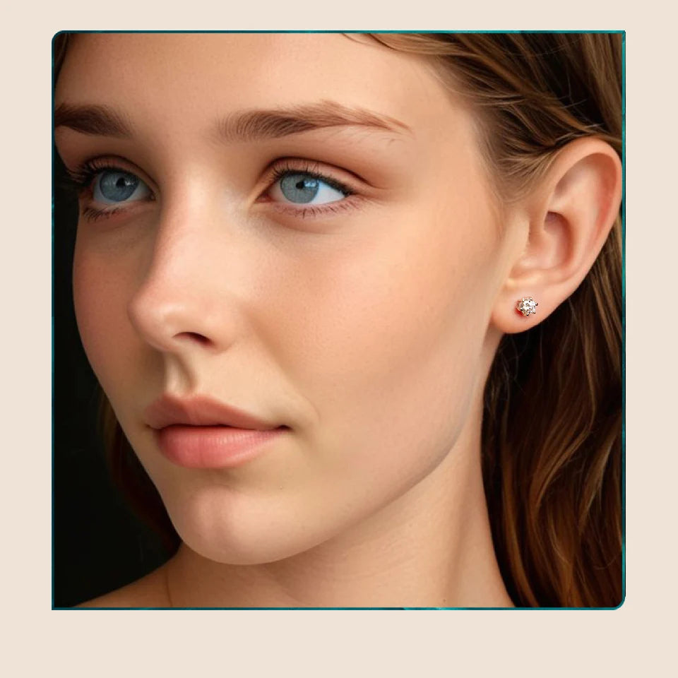 Moissanite Wedding Stud Earrings