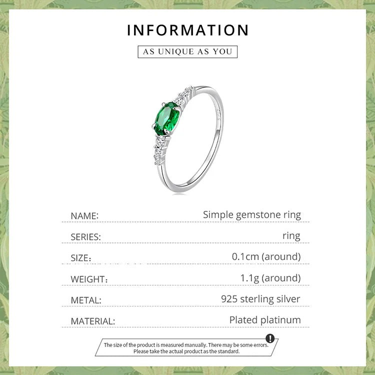 Oval Gemstone Ring.