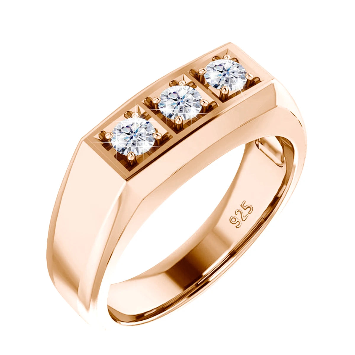 Men Moissanite Ring